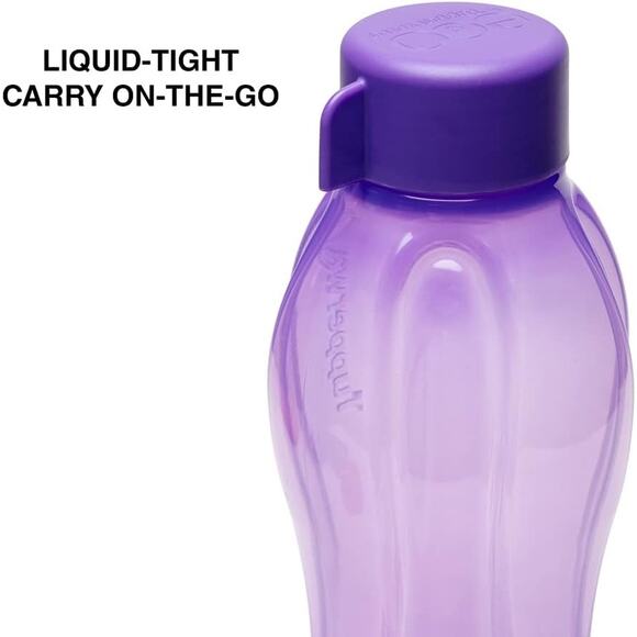 Tupperware Aquasafe 1L Water Bottle Leak Proof Reusable Purple BPA-Free - Picture 7 of 8